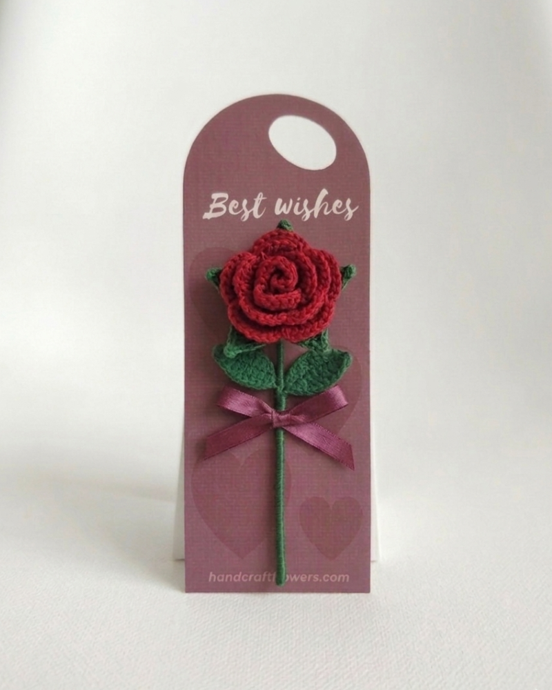 Red Rose with Holder