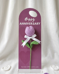 Anniversary - Purple Tulip with Holder