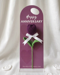 Anniversary - Dark Purple Tulip with Holder